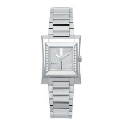 Gucci Guccio ladies' stainless steel diamond-set watch