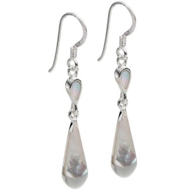 Sterling silver mother of pearl teardrop earrings - Product number 5704952