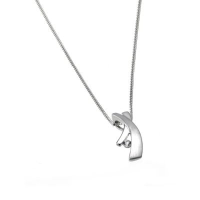 Sterling silver cubic zirconia wave pendant - Product number 5705738