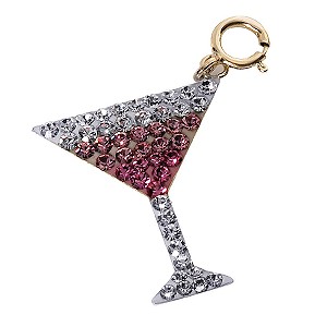 9ct gold Crystal Cocktail Charm