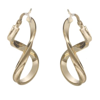 9ct Gold Creole Twist Earrings - Product number 5713803