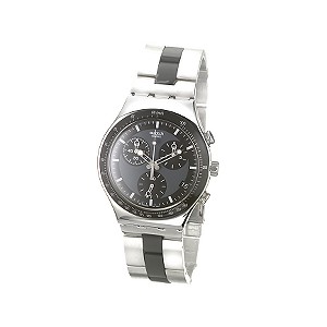 Swatch Men` Round Dial Chronograph Bracelet Watch
