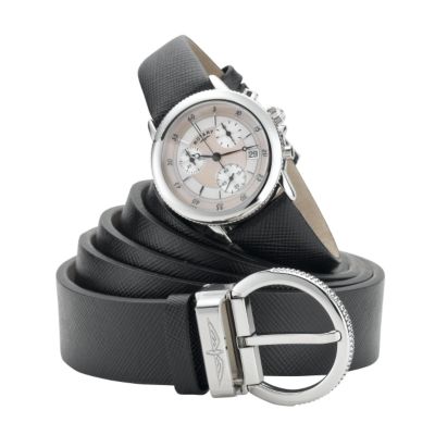 Rotary ladies' chronograph watch and leather belt set - Product number 5717671