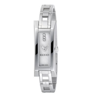 Gucci G Link stainless steel white mother of pearl and diamond watch - Product number 5721873