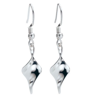 Silver Twist Earrings