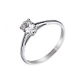 18ct White Gold 1/2 Carat Oval Diamond Solitaire Ring