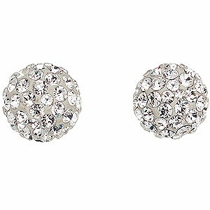 9ct gold crystal stud earrings