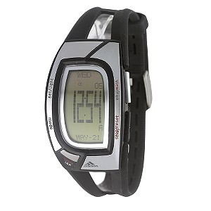 Adidas Men` Digital Black Strap Watch