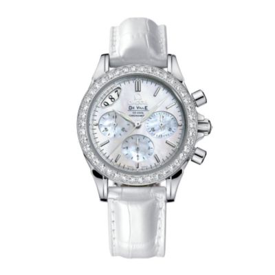 Omega De Ville  ladies chronograph diamond-set watch