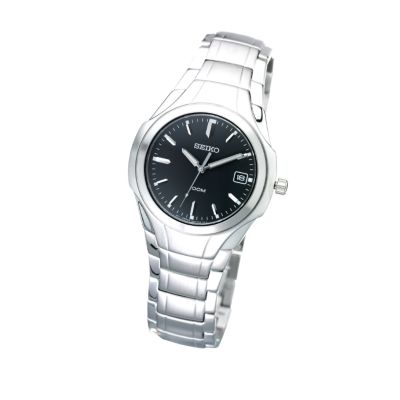 Men` Black Dial Bracelet Watch