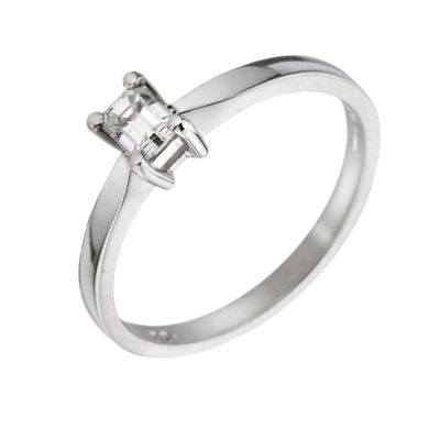 18ct White Gold 1/4 Carat Diamond Solitaire Ring - Product number 5737281