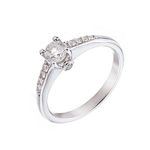 18ct White Gold 1/2 Carat Diamond Solitaire Ring