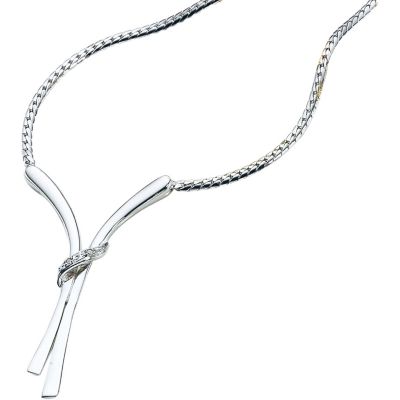 9ct White Gold Diamond Necklace