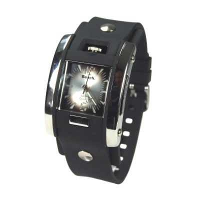 Bench Men` Black Resin Cuff Watch