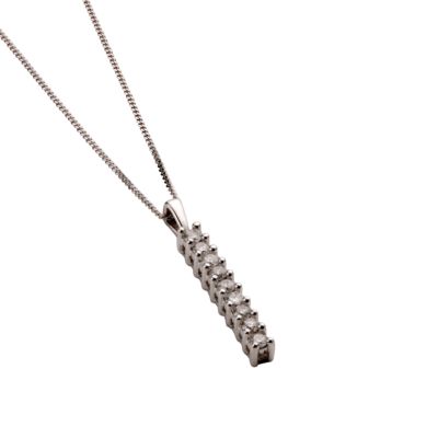 9ct White Gold 1/3 Carat Diamond Pendant - Product number 5747198