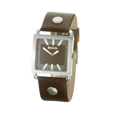 Bench Men` Brown Leather Strap