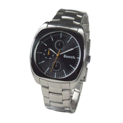 Men` Black Round Multi-dial Bracelet Watch