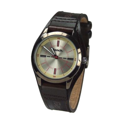 Ladies`Brown Leather Cuff Watch