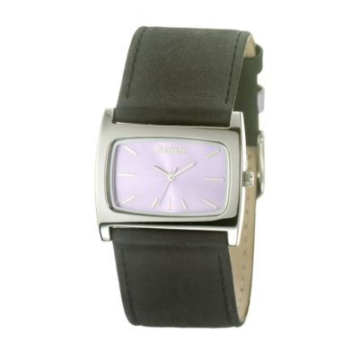 Ladies`Lilac Dial Brown Leather Strap
