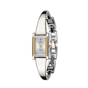 Anne Klein Ladies`Titanium Diamond Semi-Bangle Watch
