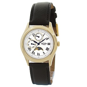 Men` Gold-Plated Moon-Phase Watch