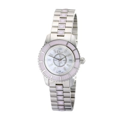 Dior Christal ladies' mother of pearl diamond-set watch - Product number 5757347