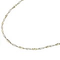 9ct Two-colour Gold Singapore Chain - 28''