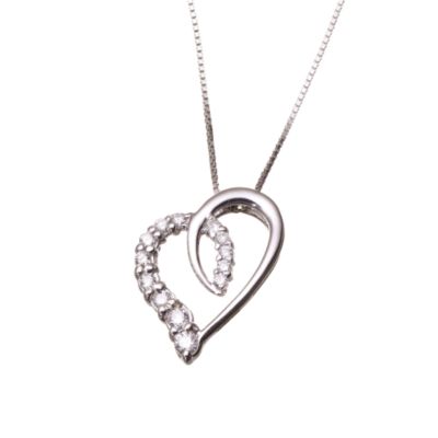 Love is a Journey 9ct white gold fifth carat diamond heart pendant - Product number 5757843