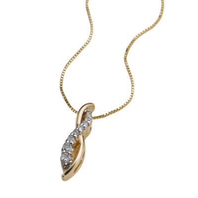 Love is a Journey 9ct gold diamond pendant