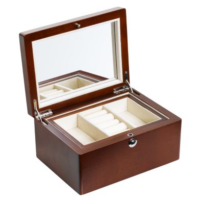 Medium dark wood jewellery box - Product number 5758467