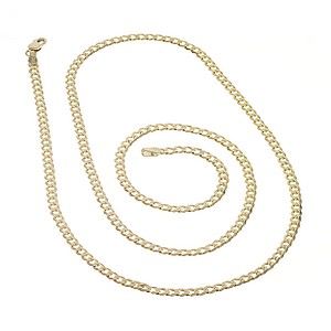 9ct Yellow Gold 24` Flat Curb Necklace