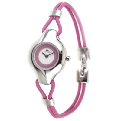 Lacoste Ladies' Silver And Pink String Strap Watch - Product number 5760100