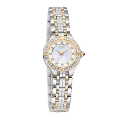 Eco-Drive ladies stone set bracelet watch