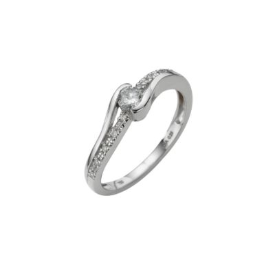 18ct white gold quarter carat diamond ring - Product number 5762812