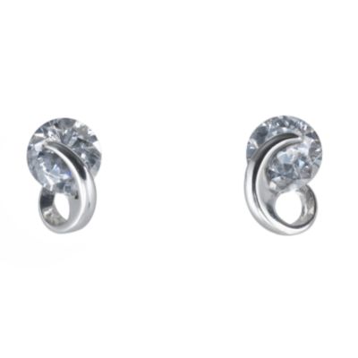 9ct white gold cubic zirconia stud earrings - Product number 5765935