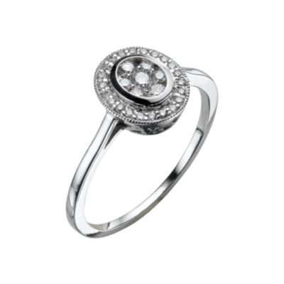 18ct white gold quarter carat diamond ring