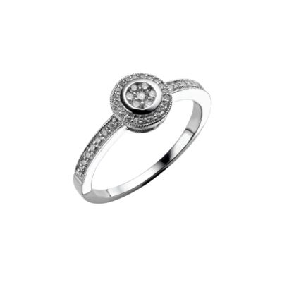 18ct white gold quarter carat diamond ring