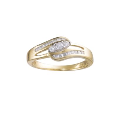 18ct gold quarter carat diamond ring