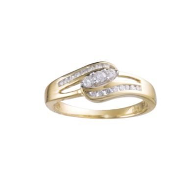 18ct gold quarter carat diamond ring