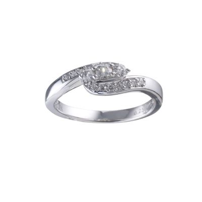 18ct white gold quarter carat diamond ring - Product number 5767342