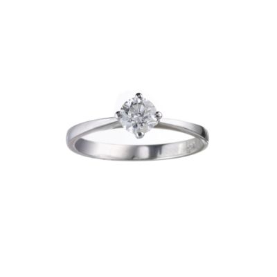 Platinum half carat diamond solitaire ring - Product number 5768721