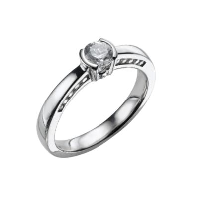 18ct white gold half carat diamond ring - Product number 5769124