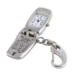 H Samuel Mobile Phone Keyring Miniature Clock