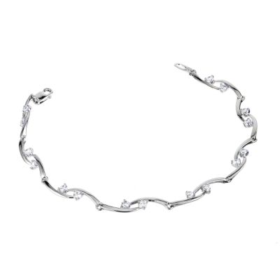 9ct white gold cubic zirconia bracelet - Product number 5771242