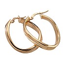 9ct gold twisted hoop earrings