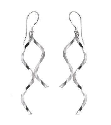 White gold double spiral creole earrings - Product number 5771293