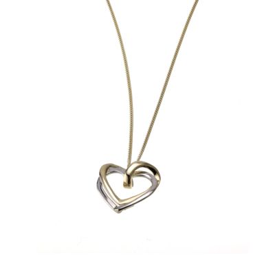 9ct two tone double heart pendant - Product number 5771811