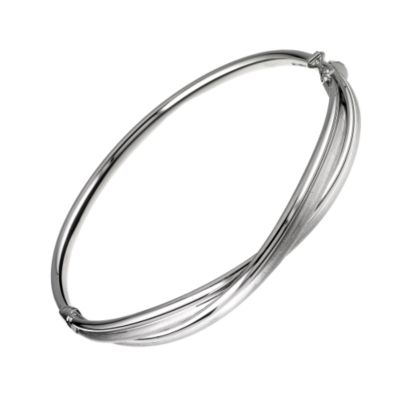 9ct white gold twist bangle - Product number 5773245
