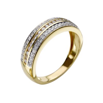 18ct two-colour gold third carat diamond ring