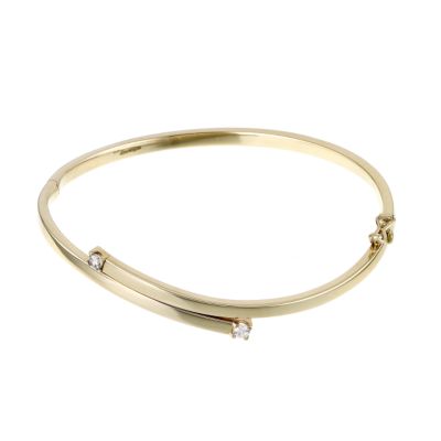 9ct gold kiss bangle